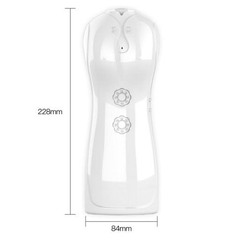 Masturbator - B - Series - Vibrating and Flashing Masturbation Cup USB 7+7 Function / Talk Mode (White) B - Series Fox