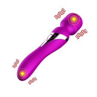 Stymulator-Silicone Dual Massager USB 7+7 Function Purple B - Series Fox