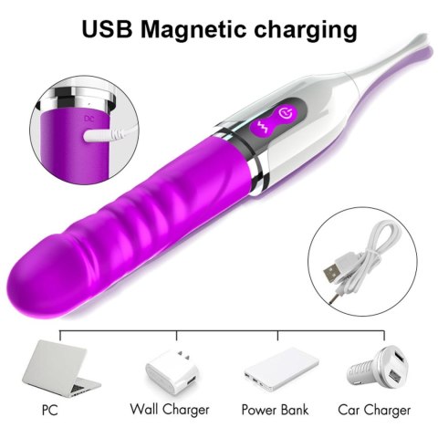 Stymulator- Stimulator clitoris, USB Magnetic charging, 7 Frequency Vibration B - Series Fox