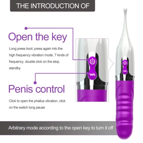 Stymulator- Stimulator clitoris, USB Magnetic charging, 7 Frequency Vibration B - Series Fox