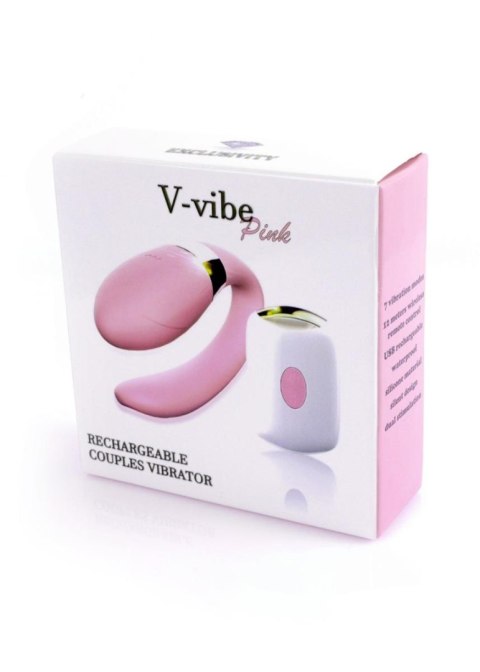 V-Vibe wibrator dla par sterowany pilotem różowy - B - Series