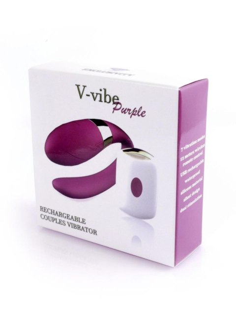 V-Vibe wibrator dla par sterowany pilotem fioletowy - B - Series