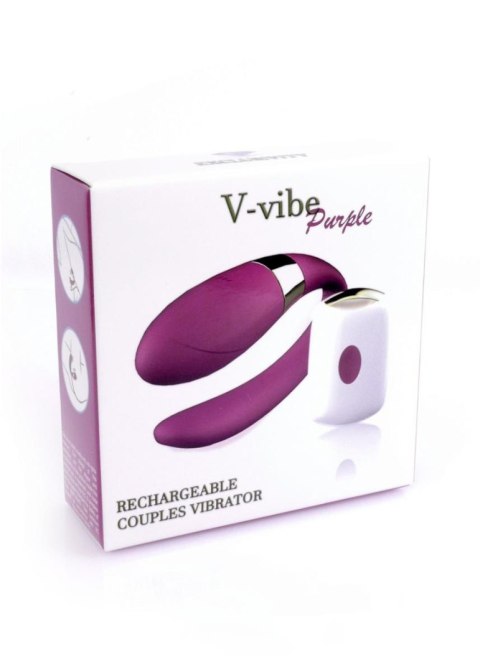 V-Vibe wibrator dla par sterowany pilotem fioletowy - B - Series