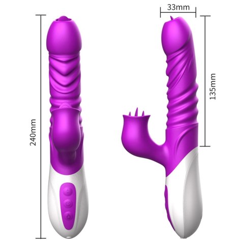 Wibrator-Silicone Vibrator USB 10 Function and Thrusting Function / Heating B - Series Fox