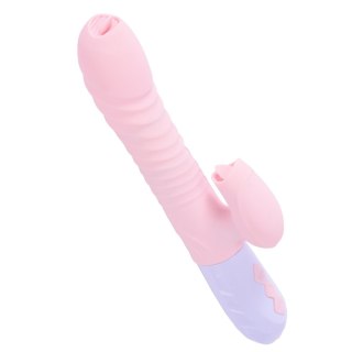 Wibrator-Silicone Vibrator USB 7 Function and Thrusting Function / Heating, pink B - Series Fox