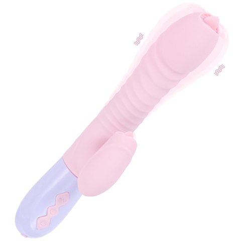 Wibrator-Silicone Vibrator USB 7 Function and Thrusting Function / Heating, pink B - Series Fox