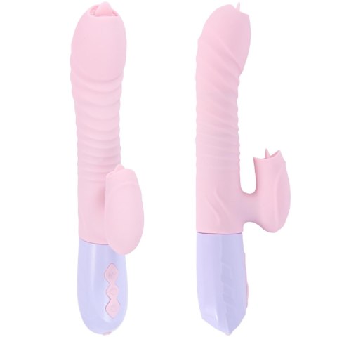 Wibrator-Silicone Vibrator USB 7 Function and Thrusting Function / Heating, pink B - Series Fox