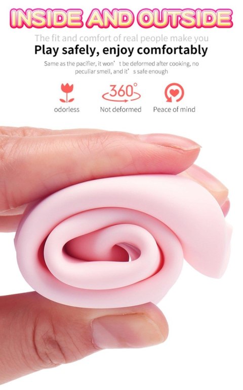 Wibrator-Silicone Vibrator USB 7 Function and Thrusting Function / Heating, pink B - Series Fox