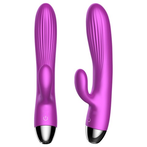 Wibrator-Silicone Vibrator and Pulsator Purple USB 7+7 Function / Heating B - Series Fox