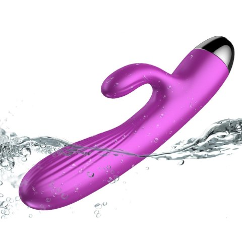 Wibrator-Silicone Vibrator and Pulsator Purple USB 7+7 Function / Heating B - Series Fox