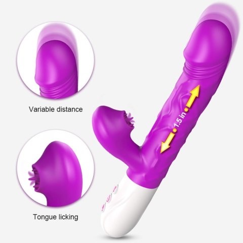 Wibrator- SiliconeTongue Vibrator, USB 10 Function B - Series Fox