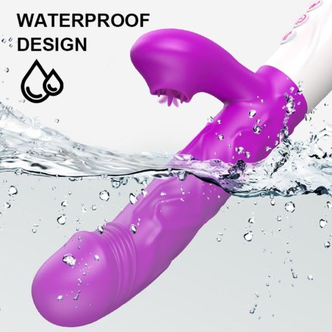 Wibrator- SiliconeTongue Vibrator, USB 10 Function B - Series Fox