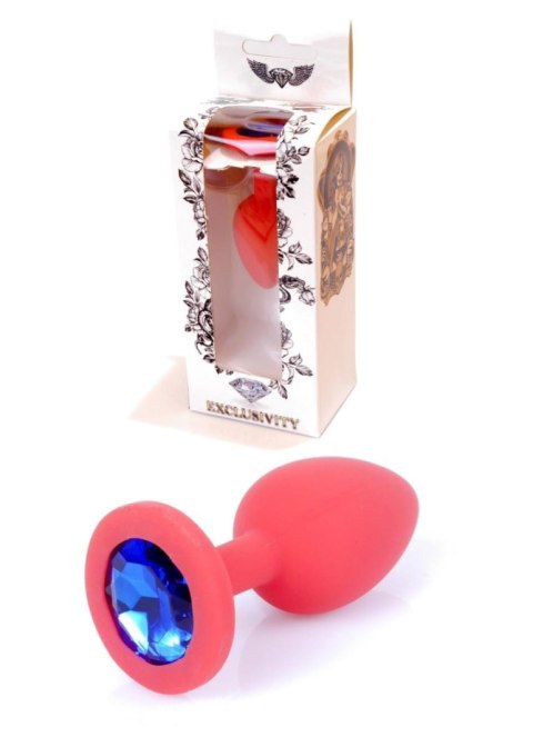 Plug-Jewellery Red Silicon PLUG Small- Blue Diamond B - Series HeavyFun