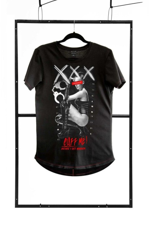 T-shirt men black M fashion Demoniq