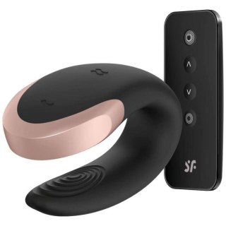 Double Love wibrator dla par sterowany telefonem i pilotem czarny - Satisfyer