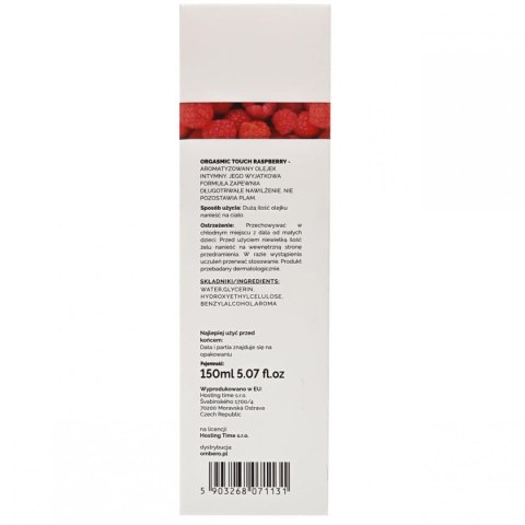 Olejek- ORGASMIC TOUCH RASPBERRY 150 ml LoveStim