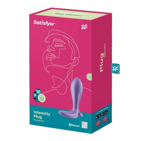 Satisfyer Intensity Plug wibrujący korek analny sterowany telefonem purpurowy