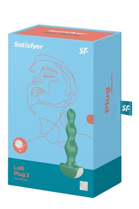 Lolli Plug 2 wibrujące koraliki analne zielone - Satisfyer