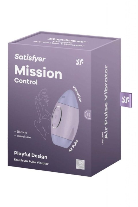 Bezdotykowy masażer łechtaczki Mission Control fioletowy - Satisfyer