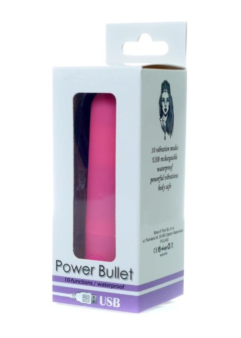 Power Bullet USB 10 functions Glossy Matte Pink B - Series Vision