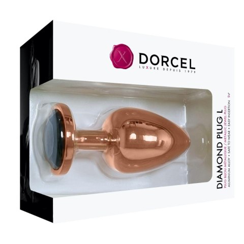 Dorcel Diamond Plug L korek analny z kryształkiem różowe złoto