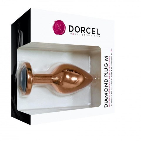 Dorcel Diamond Plug M korek analny z kryształkiem różowe złoto