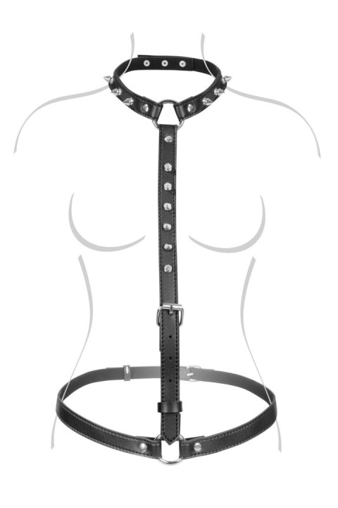 SEXY BUST HARNESS WITH SPIKES Fetish Tentation