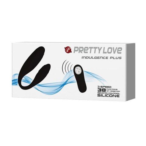 Indulgence Plus wibrator dla par sterowany pilotem czarny, 30 funkcji wibracji - Pretty Love