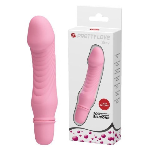 Wibrator analno-waginalny jasnoróżowy, 10 funkcji wibracji - Pretty Love