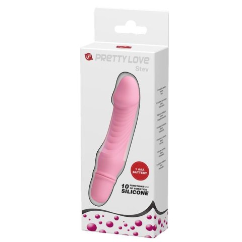 Wibrator analno-waginalny jasnoróżowy, 10 funkcji wibracji - Pretty Love