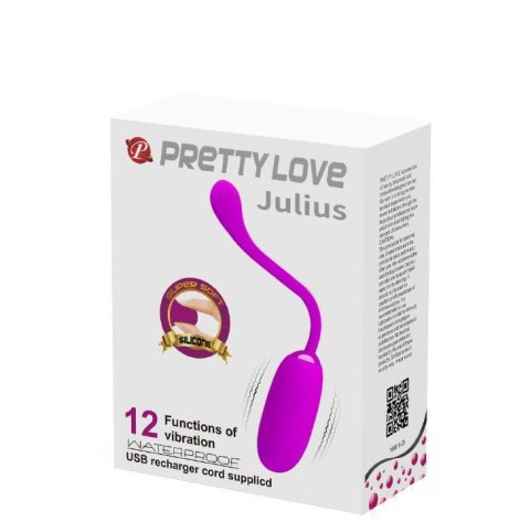 PRETTY LOVE - JULIUS EGG RED PINK 12 function vibrations Pretty Love