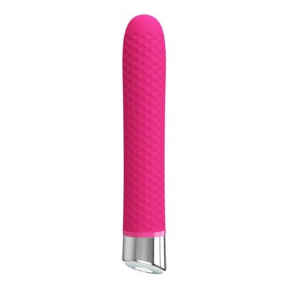 Klasyczny różowy wibrator karbowany 17 cm, 12 funkcji wibracji - Pretty Love