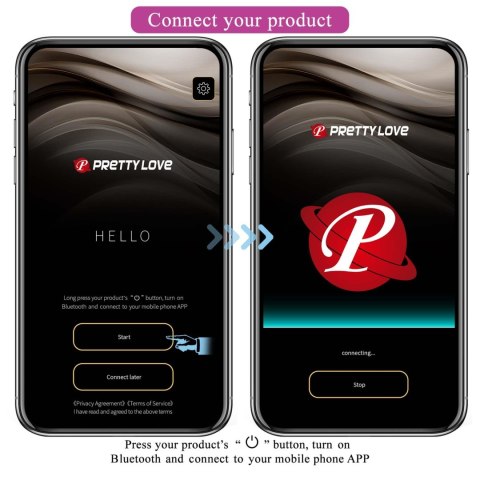 PRETTY LOVE - HECTOR, 12 vibration functions 5 electric shock functions Mobile APP remote control Pretty Love