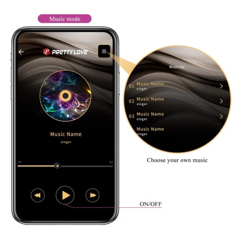 PRETTY LOVE - Baird Purple, 12 vibration functions Mobile APP Long-distance Control Pretty Love