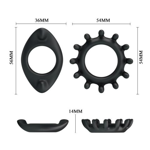 Zestaw 2 x pierścień erekcyjny na penisa - Baile