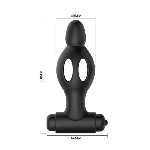 Mr Play Silicon Vibrating wibrujący korek analny 12 cm czarny