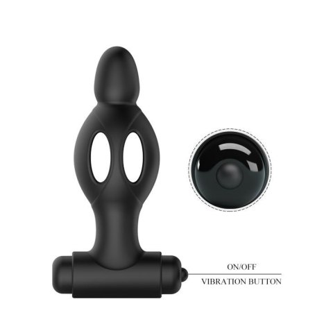 Mr Play Silicon Vibrating wibrujący korek analny 12 cm czarny