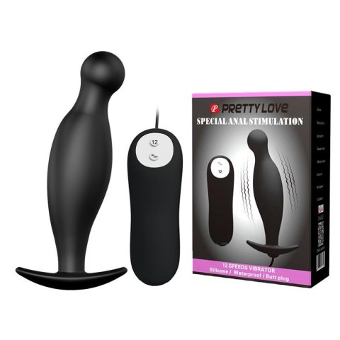 Pretty Love Special Anal Stimulation wibrujący korek analny 12 cm czarny