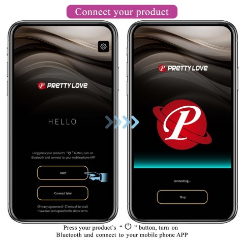 PRETTY LOVE - Billy Purple, 12 vibration functions Mobile APP remote control Pretty Love