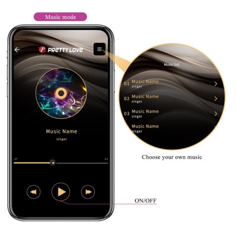 PRETTY LOVE - Billy Purple, 12 vibration functions Mobile APP remote control Pretty Love