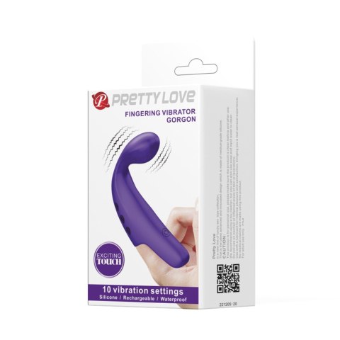 PRETTY LOVE - FINGERING VIBRATOR GORGON Purple, 10 vibration functions Pretty Love