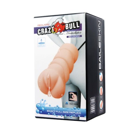 CRAZY BULL- REALISTIC 3D VAGINA, Water lubricant Crazy Bull