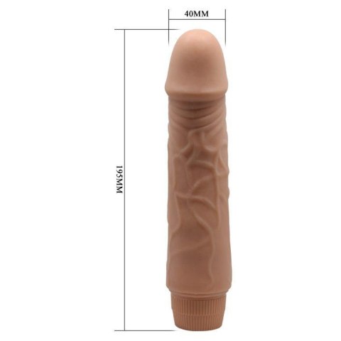 Wibrujące dildo 19,5 cm – realistyczne, regulowane wibracje, miękkie