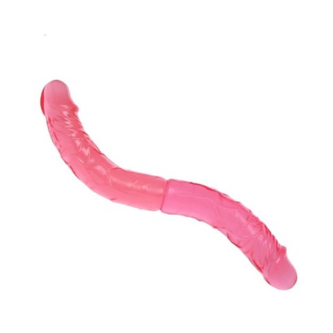 Dwustronne dildo realistyczne 36 cm różowe - Baile