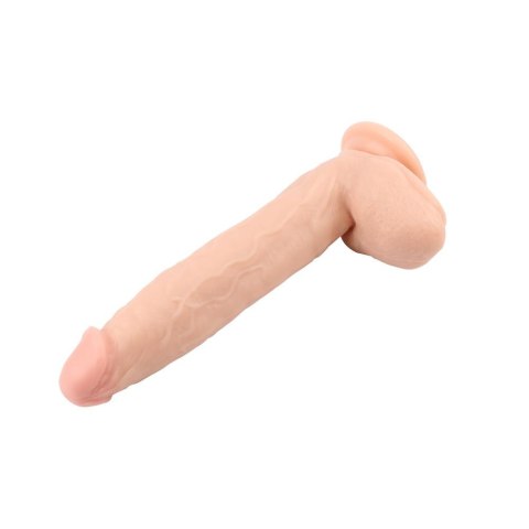 Dildo realistyczne 31,5 cm – przyssawka, jądra, żyłkowanie, PVC