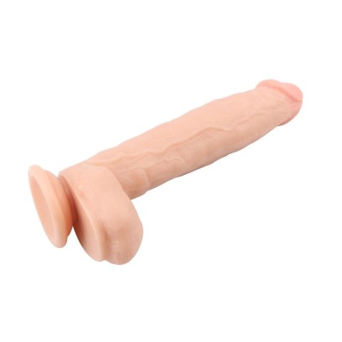 Dildo realistyczne 31,5 cm – przyssawka, jądra, żyłkowanie, PVC