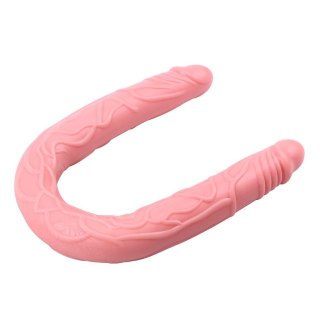 Dwustronne dildo realistyczne 50 cm jasne - HI-Basic