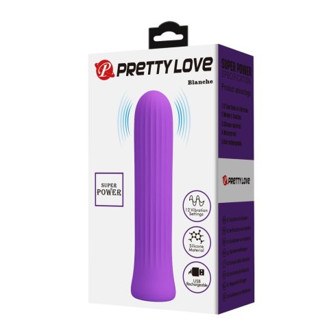 PRETTY LOVE - Blanche Dark Purple, 12 vibration functions Memory function Pretty Love