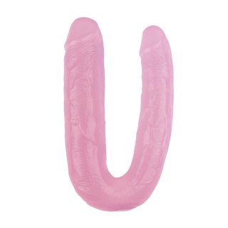 Podwójne dildo 45 cm – elastyczne, realistyczne, PVC, różowe