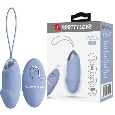 PRETTY LOVE - JULIA Dream chaser 2, Blue, Wireless remote control 12 vibration functions Pretty Love